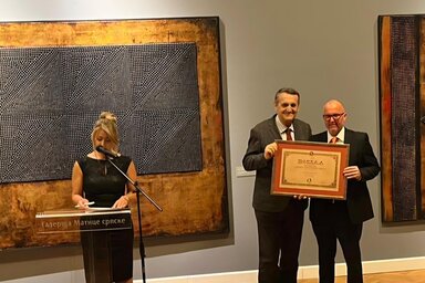 A díjátadón (Fotó: Capriolo)