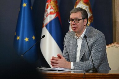 Az elnök hozzátette, nem szándékozik elfutni vagy elrejtőzni azok elől, akik szerinte tönkretették Szerbiát (Fotó: Beta)