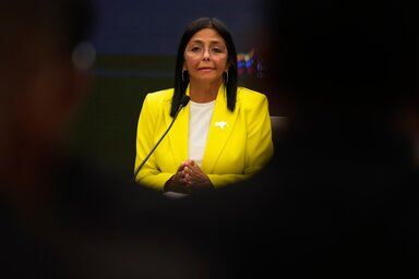 Delcy Rodríguez egyik első állásfoglalásában kijelentette, hogy Maduro Venezuela egyetlen elnöke (Fotó: Beta/AP)
