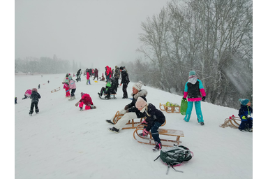 A hófödte töltés a téli szünet legnagyobb ajándéka volt / Fotó: Homolya Horváth Ágnes