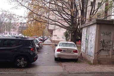 Télen is nyáron is… „Pókkezelő” legyen a talpán, aki innen kiemeli, és leszoktatja szomszédunkat a közterület bitorlásáról / Fotó: Szeli Balázs