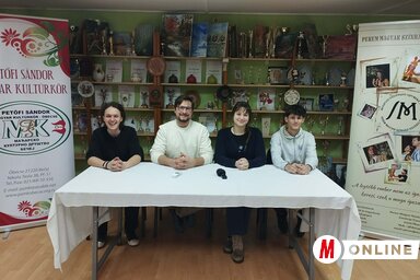 Gusztony Endre, Rókus Zoltán, Dedovity Tomity Lea és Szirbik Zalán a sajtótájékoztatón (Fotó: Kancsár Izabella felvétele)