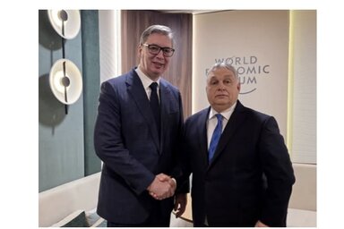 A szerb elnök és a magyar kormányfő az energiabiztonságról és a közös tervek mielőbbi konkretizálásáról egyeztetett (Fotó: Printscreen/buducnostsrbijeav/Instagram)