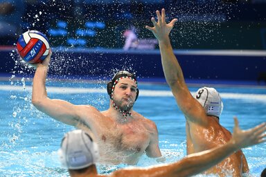 Manhercz Krisztián csapatkapitányhoz méltó teljesítményt nyújtott (Fotó: MTI)