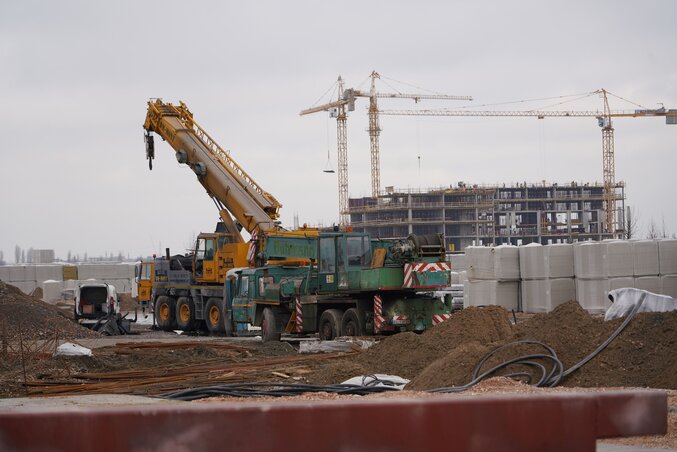 Naponta mintegy négyezer munkás dolgozik az építőhelyen (Fotó: EXPO 2027)