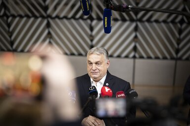 A magyar miniszterelnök szerint a brüsszeli eljárás egy nyilvánvaló szankció, amelynek elfogadása csak egyhangúsággal történhetett volna meg (Fotó: MTI)