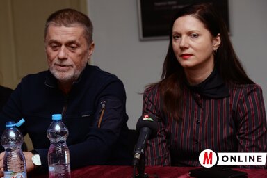 Urbán András rendező és Crnkovity Gabriella színésznő (Fotó: Dávid Csilla felvétele)