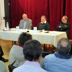 Újra Becskereken: Heinermann Péter, Klemm József és Léphaft Pál/Fotó: Kecskés István