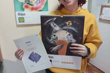 A végzős gimnazista munkái a májusi és a júniusi lapot díszítik (Bolyai TGK felvétele)