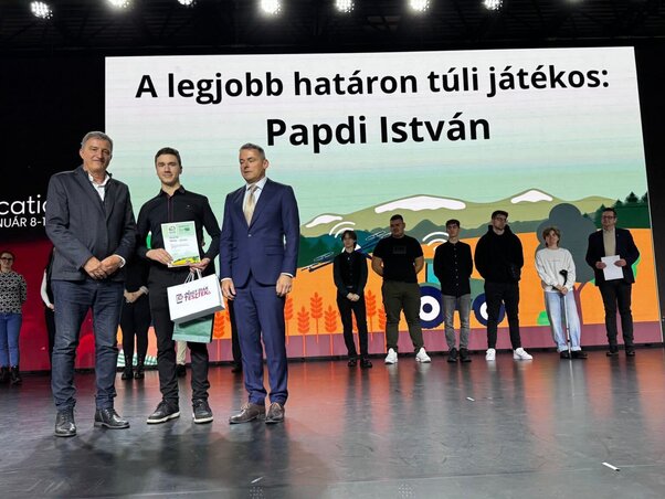 Papdi István Budapesten vehette át az első helyért járó díjat