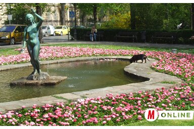 A Nimfa-szobor 1912 óta a park egyik legfőbb jelképe (Dávid Csilla felvétele)