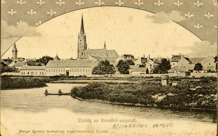 Kilátás az Erzsébet-szigetről valamikor a 20. század elején (Digitalna Biblioteka Matice srpske)