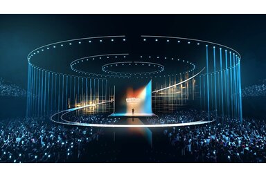 Így néz majd ki Bécsben a színpad és a nézőtér/Fotó: eurovision.com