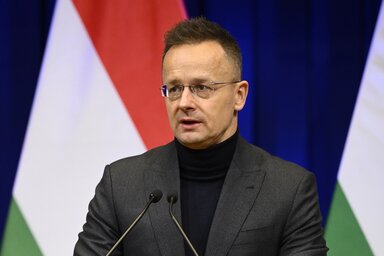 Szijjártó Péter úgy vélekedett, hogy a kijevi vezetés célja egy olajellátási veszélyhelyzet előidézése, hogy a Tisza Pártnak kedvezzenek az áprilisi választás előtt (Fotó: MTI)