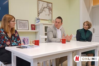 Ótott Róbert egykori iskolájában osztotta meg tapasztalatait a jelenlegi diákokkal (Fotó: Gruik Zsuzsa felvétele)