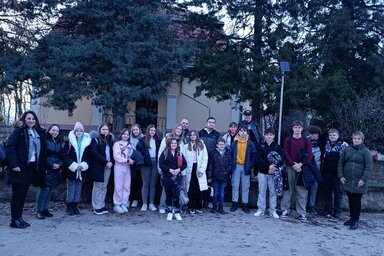 A felsőhegyi diákok és kísérőtanáraik számos programon vettek részt a látogatás során (Privát archívum)