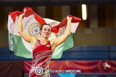 Terék Gerda Nagybecskereken is dobogóra állhat, egyelőre a medál színe kérdéses (Fotó: UWW)