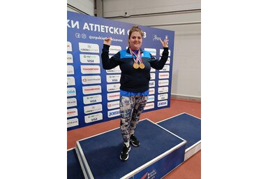 Varga Violetta két aranyérmet nyert a fedett pályás országos bajnokságon (Fotó: Spartacus Atlétikaklub)