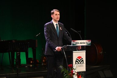 Dr. Pásztor Bálint: 1848 hősei a törvény és igazságosság alapján működő rendért küzdöttek (Fotó: Ótos András felvétele)