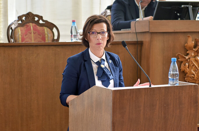 Az ülésen Burány Hajnalka, Zenta község polgármestere is felszólalt / Gergely Árpád felvétele