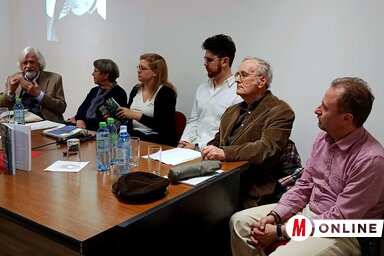 Maurits Ferenc, Thomka Beáta, Sági Varga Kinga, Oláh Tamás, Várady Tibor és Orcsik Roland (Fotó: Zabos Kasziba Angéla felvétele)