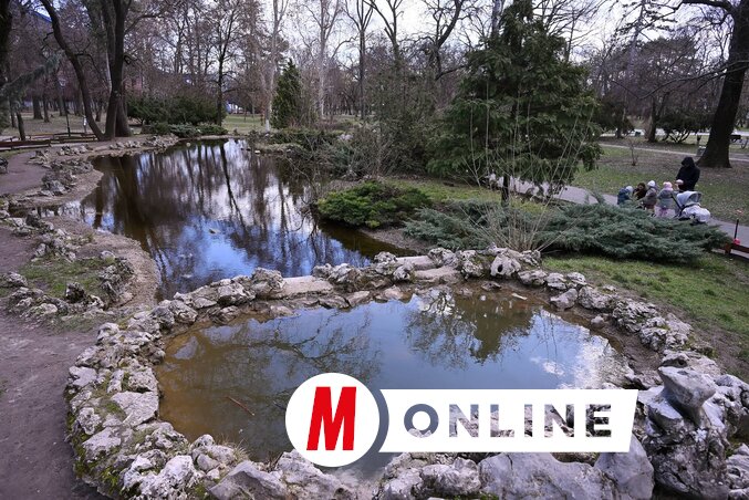 A Sétaerdő leglátványosabb eleme a kis tó a csobogóval (Molnár Edvárd felvétele)