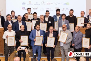 A Magyar Sportújságírók Szövetsége idei díjazottjai (Fotó: Horváth Attila felvétele)