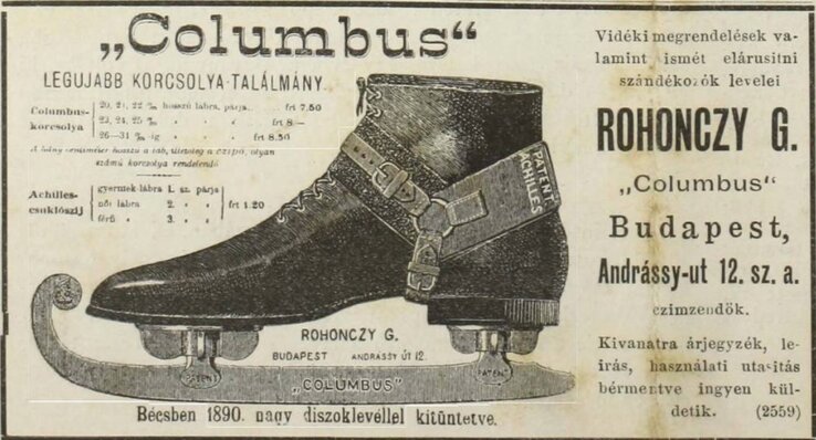 A Rohonczy-féle Columbus-korcsolya