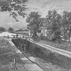 A Ferenc-csatorna angol módra megépített és a kortársak szerint legszebb szekrényzsilipje Újverbász mellett/Fotó: https://mnl.gov.hu/