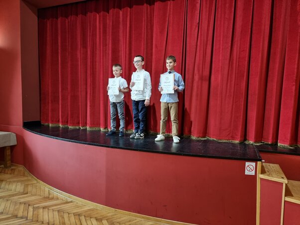 Az 1. és 2. osztályosok korcsoportjának nyertesei