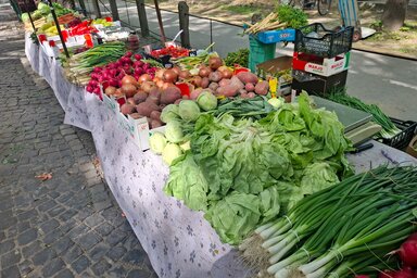 A piacon gazdag a zöldségfelhozatal (Kállai Göblös Nikoletta felvétele)