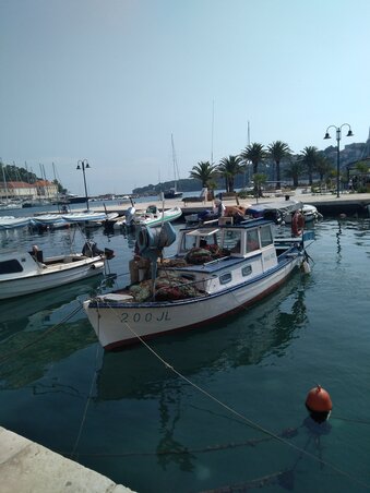 A Mali Ivo halászcsónak, amely Jelsa egyik „védjegye”