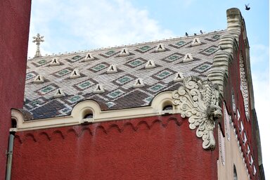 Zsolnay kerámiák a szabadkai Városházán / Fotó: Molnár Edvárd