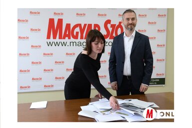 Zabos Kasziba Angéla és Diósi Árpád a sorsoláson (Fotó: Dávid Csilla felvétele)