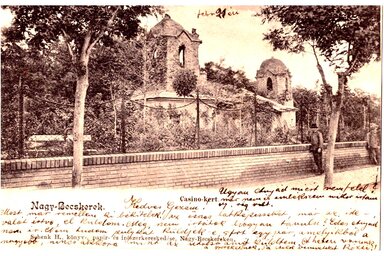 A Plank-kert két, 1840-ben emelt „vártornya” a 20. század elején (Németh Ferenc archívumából)