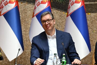 A szerb elnök szerint Donald Trump a szuverenitás, a hagyományok és a béke politikáját képviseli (Fotó: Beta)