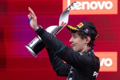 A Kanadai Nagydíj előtt kevesen fogadtak volna arra, hogy Andrea Kimi Antonelli áll majd a dobogó tetején Lewis Hamilton és Max Verstappen társaságában (Fotó: Beta/AP)
