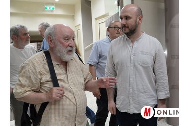 Dormán László és Herczeg Zsolt filmrendező (Fotó: Dávid Csilla felvétele)