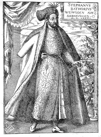 Báthory István portréja egy 1576-os kőmetszeten