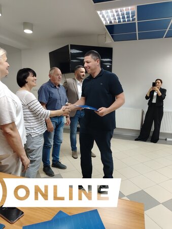 Faragó Flóriánnak Mira Rodić is sikeres vállalkozást kívánt (Fotó: Tóth D. Lívia)