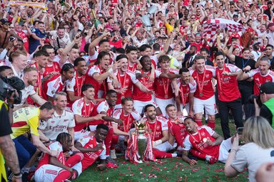 Az Arsenal a bajnokság után a Bajnokok Ligáját is kész meghódítani (Fotó: Beta/AP)