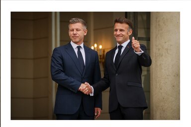 Magyar Péter meghívta Emmanuel Macront, valamint a francia Szenátus és a Nemzetgyűlés elnökét Budapestre az 1956-os forradalom hetvenedik évfordulójára (Fotó: Beta/AP)