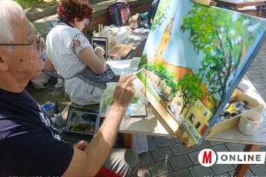 Zombori templom a vásznon (Fotó: L. Móger Tímea)