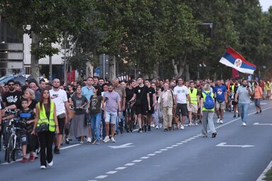 A hallgatók a Vid-napra időzítették a megmozdulást, miközben Vučić több rendezvényt is bejelentett ugyanarra a hétvégére (Fotó: Beta)