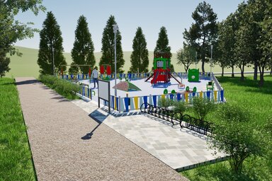 Az adai rekreációs parkban épülő korszerű játszótér látványterve ( Arhívum)