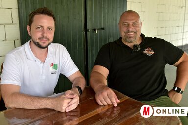 Bálint Csaba, a műsor szerkesztője és Komlós Andor, a műsor ötletgazdája (Fotó: Gergely Árpád felvétele)