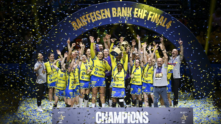 Ekipa Meca posle finala Lige šampiona (Foto: MTI)