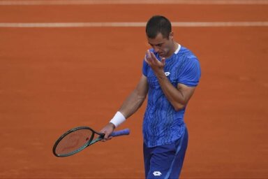 Györe 6:1, 6:2-re verte a perui Gonzalo Buenát (Fotó: Beta)