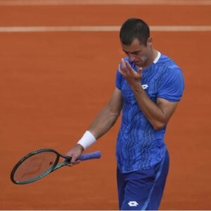 Györe 6:1, 6:2-re verte a perui Gonzalo Buenát (Fotó: Beta)