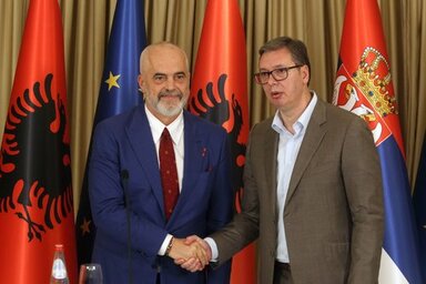 Edi Rama és Aleksandar Vučić (Fotó: Beta)